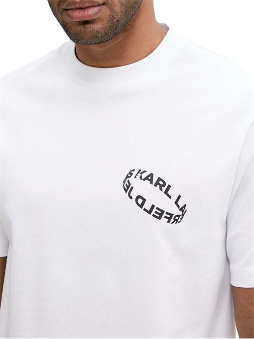 T-shirt bianca in cotone Karl Lagerfeld jeans | A3M17031100